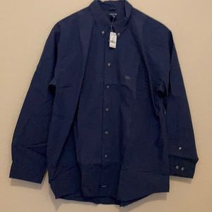 Structure Long Sleeve XL Blue Black Plaid Shirt 100% Cotton New